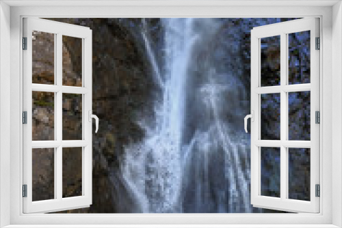 Fototapeta Naklejka Na Ścianę Okno 3D - Gveleti Big Waterfalls near Kazbegi, Giorgia 