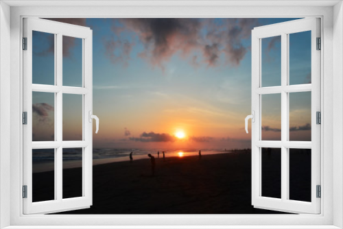 Fototapeta Naklejka Na Ścianę Okno 3D - sunset on beach