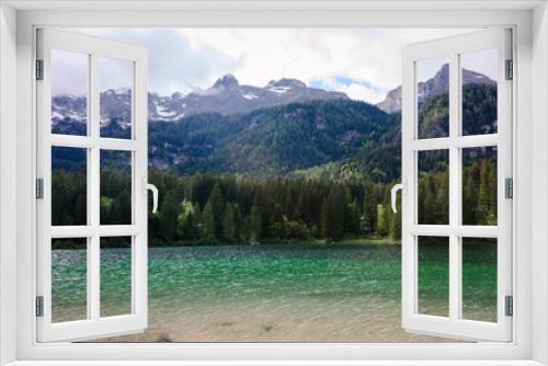 Fototapeta Naklejka Na Ścianę Okno 3D - Blick auf den Tovelsee Naturpark Impressionen Italien Lago di Tovel