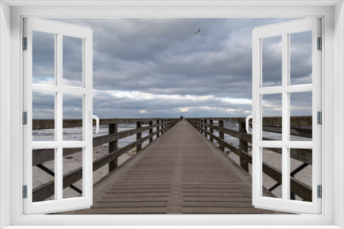 Fototapeta Naklejka Na Ścianę Okno 3D - Seebrücke Boltenhagen, boardwalk