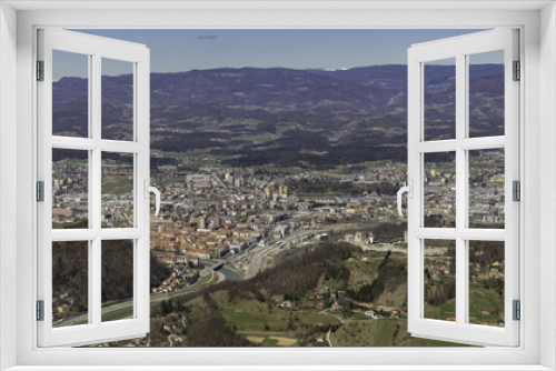 Fototapeta Naklejka Na Ścianę Okno 3D - Panoramic view of town Celje, Slovenia