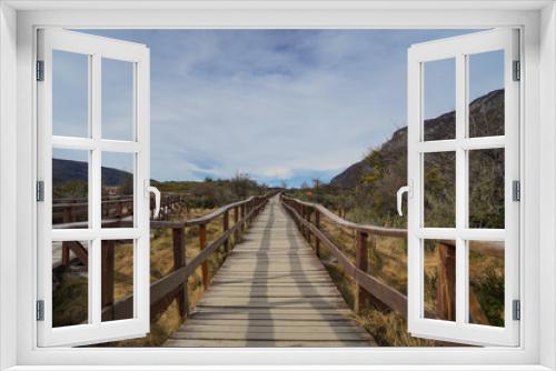 Fototapeta Naklejka Na Ścianę Okno 3D - The footbridge