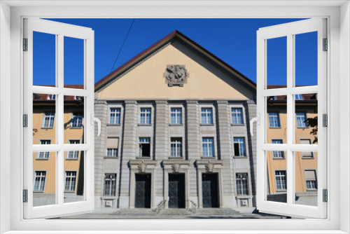 Fototapeta Naklejka Na Ścianę Okno 3D - Bezirksgebäude, Zürich