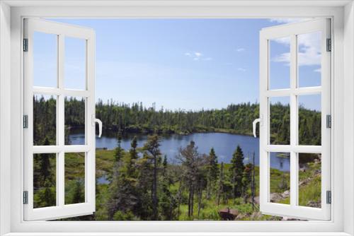 Fototapeta Naklejka Na Ścianę Okno 3D - Forest lake