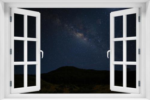 Fototapeta Naklejka Na Ścianę Okno 3D - Scenic View Of Star Field Against Sky At Night