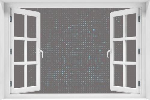 Fototapeta Naklejka Na Ścianę Okno 3D - Vector texture halftone turquoise dots on gray background