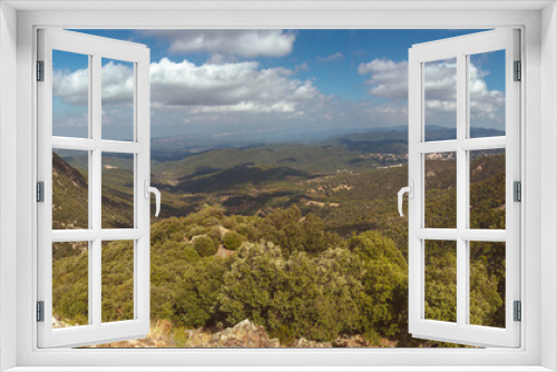 Fototapeta Naklejka Na Ścianę Okno 3D - Nice beautiful Spanish panoramic  landscape, mountain Montseny