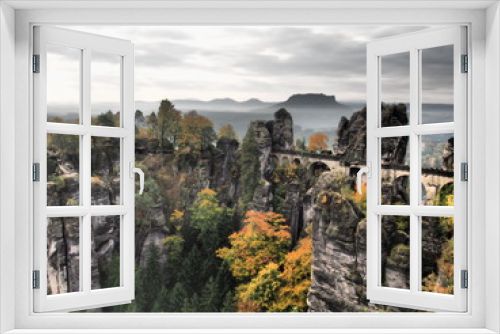 Fototapeta Naklejka Na Ścianę Okno 3D - sächsische Schweiz