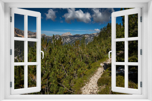 Fototapeta Naklejka Na Ścianę Okno 3D - Wanderweg in den Dolomiten - Italien