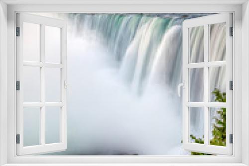 Fototapeta Naklejka Na Ścianę Okno 3D - Horseshoe Falls at Niagara Falls in Ontario, Canada, and New York State, USA, Border