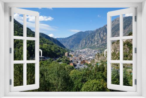 Fototapeta Naklejka Na Ścianę Okno 3D - Andorra la Vella city, in a valley in the middle of Pyrenees