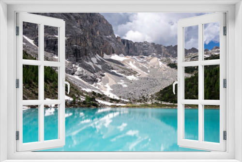 Fototapeta Naklejka Na Ścianę Okno 3D - Lago di Sorapis