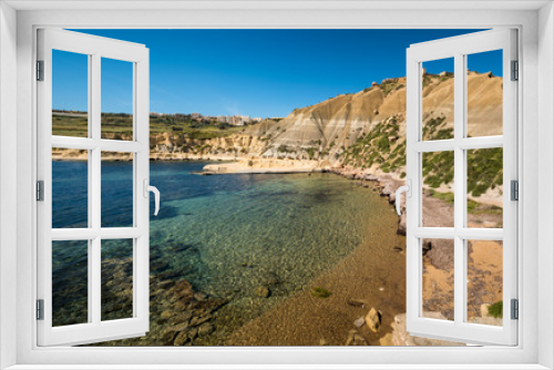 Fototapeta Naklejka Na Ścianę Okno 3D - Xatt l-Ahmar Gozo Bay Landscape