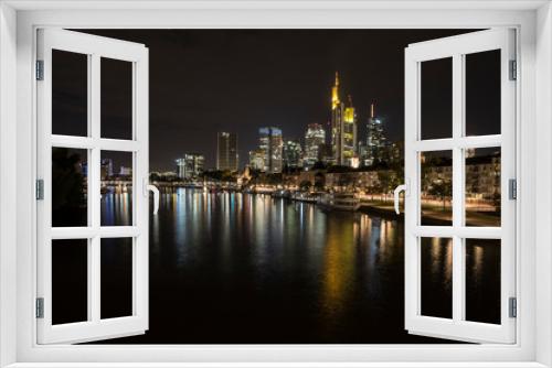 Fototapeta Naklejka Na Ścianę Okno 3D - Night in Frankfurt
