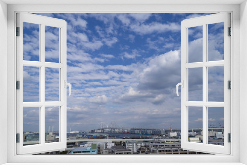 Fototapeta Naklejka Na Ścianę Okno 3D - 青空と雲