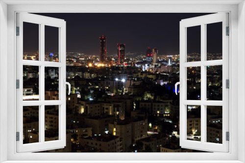 Fototapeta Naklejka Na Ścianę Okno 3D - Amman city skyline the capital of jordan at night