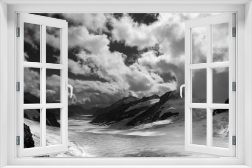 Fototapeta Naklejka Na Ścianę Okno 3D - Wandern Schweizer Alpen, Berner Oberland, Jungfraujoch, Aletsch Gletscher, Grindelwald, Schweiz