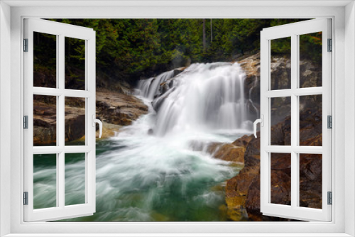 Fototapeta Naklejka Na Ścianę Okno 3D - The Gold Creek and the Lower Falls in the Golden Ears Provincial Park