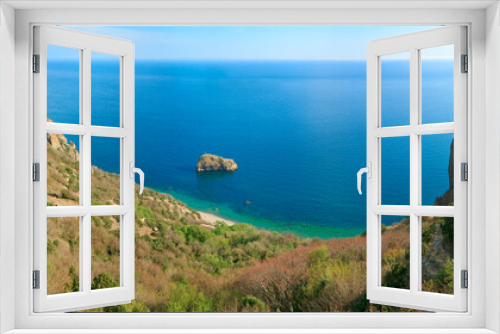 Fototapeta Naklejka Na Ścianę Okno 3D - Phiolent Cape coastline panorama (Crimea, Ukraine)