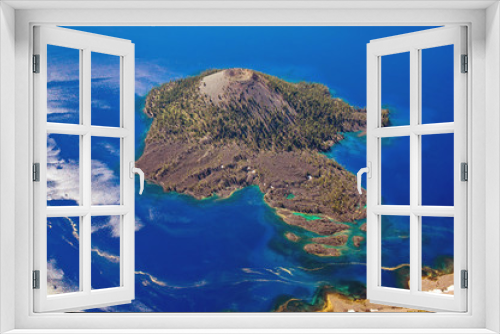 Fototapeta Naklejka Na Ścianę Okno 3D - Wizard Island at Crater Lake National Park
