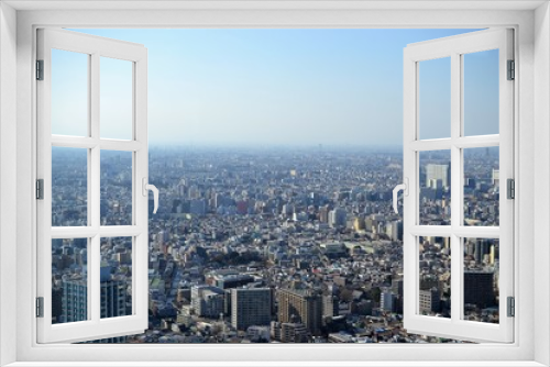 Fototapeta Naklejka Na Ścianę Okno 3D - Tokyo, mega city from birdeye perspective, from above JAPAN