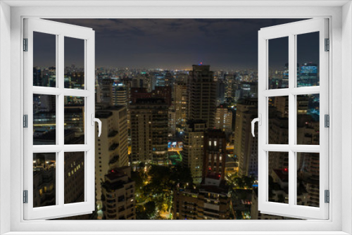 Fototapeta Naklejka Na Ścianę Okno 3D - São Paulo at night