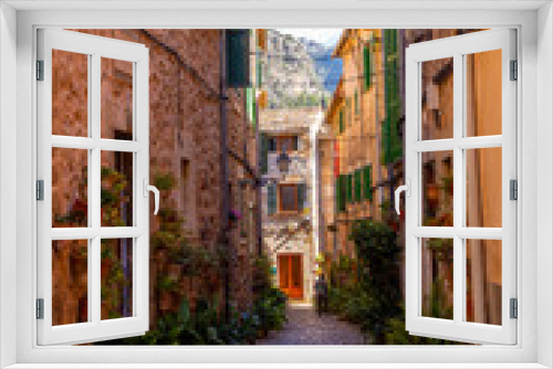 Fototapeta Naklejka Na Ścianę Okno 3D - Valldemossa, Mallorca, Reisen, Stadt, Berge, Urlaub