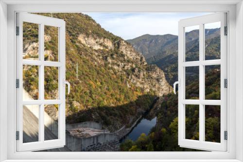 Fototapeta Naklejka Na Ścianę Okno 3D - Amazing Autumn ladscape of The Vacha (Antonivanovtsi) Reservoir, Rhodope Mountains, Plovdiv Region, Bulgaria