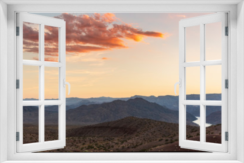 Fototapeta Naklejka Na Ścianę Okno 3D - Colorado River at sunset with colorful clouds and sky