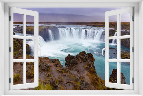 Fototapeta Naklejka Na Ścianę Okno 3D - Island, Blick auf den Godafoss