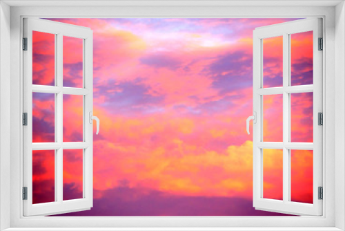 Fototapeta Naklejka Na Ścianę Okno 3D - Pink and purple sky. Crimson sky background.