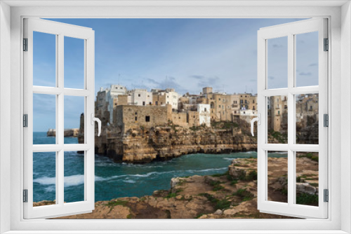 Fototapeta Naklejka Na Ścianę Okno 3D - Polignano mare apulien italien stadt ansicht meer cityscape citta apulia italia