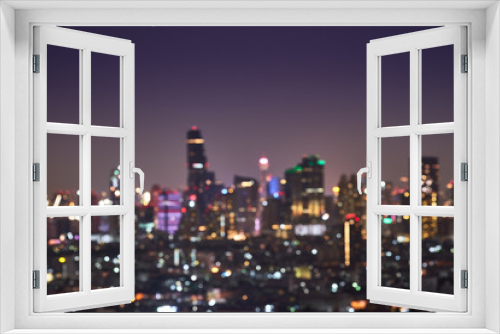 Fototapeta Naklejka Na Ścianę Okno 3D - abstract light cityscape bokeh background