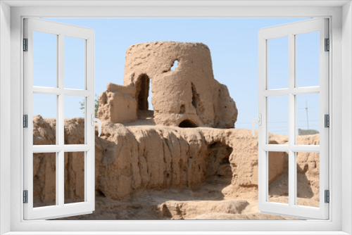 Fototapeta Naklejka Na Ścianę Okno 3D - Mud fort, Nushabad, Iran