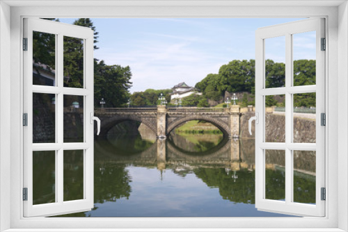 Fototapeta Naklejka Na Ścianę Okno 3D - Bridge in imperial palace Japan