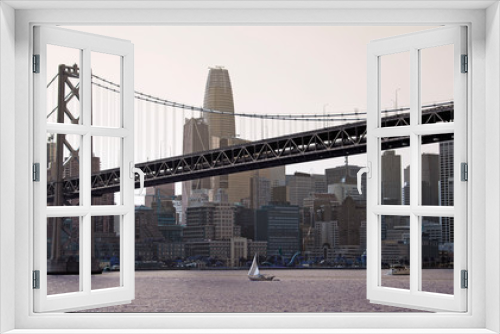 Fototapeta Naklejka Na Ścianę Okno 3D - View of Bay bridge in San Francisco
