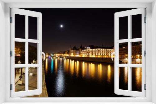 Fototapeta Naklejka Na Ścianę Okno 3D - Paris, France - October 21, 2018: Conciergerie and river Seine in Paris