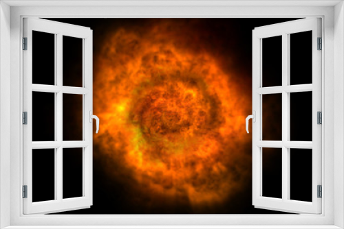 Fototapeta Naklejka Na Ścianę Okno 3D - explosion fire ball