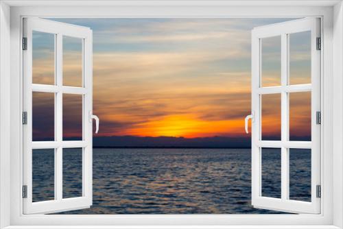 Fototapeta Naklejka Na Ścianę Okno 3D - Beautiful twilight sky after sunset at the sea