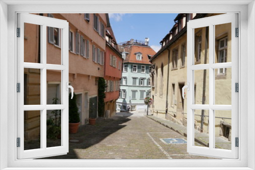 Fototapeta Naklejka Na Ścianę Okno 3D - Mittelalterliche Gasse Schulberg Tübingen