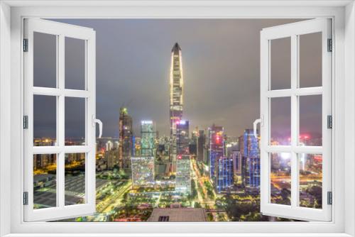 Fototapeta Naklejka Na Ścianę Okno 3D - Shenzhen City Skyline