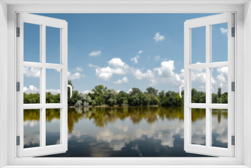 Fototapeta Naklejka Na Ścianę Okno 3D - Lake panorama
