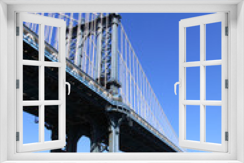 Fototapeta Naklejka Na Ścianę Okno 3D - Manhattan Bridge and lower Manhattan Skyline, New York City