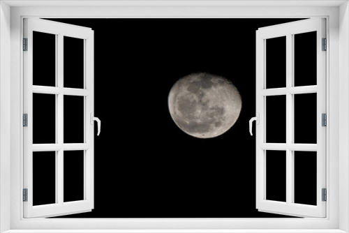 Fototapeta Naklejka Na Ścianę Okno 3D - Moon on black background