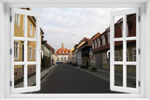 Fototapeta Naklejka Na Ścianę Okno 3D - Hernnhut, Straßenzug