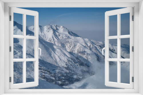 Fototapeta Naklejka Na Ścianę Okno 3D - Winter in mountains
