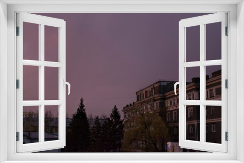 Fototapeta Naklejka Na Ścianę Okno 3D - pink sky, sunset