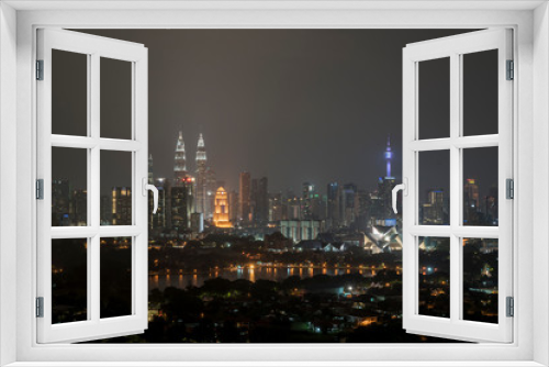Fototapeta Naklejka Na Ścianę Okno 3D - Kuala Lumpur night Scenery, The Palace of Culture