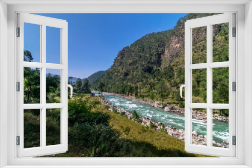 Fototapeta Naklejka Na Ścianę Okno 3D - The Himalayan River - Sankri, Uttarakhand, India