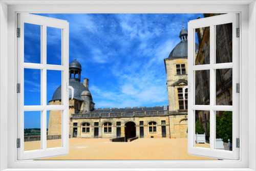 Fototapeta Naklejka Na Ścianę Okno 3D - Architecture of the inner courtyard of the magnificent Chateau de Hautefort in Aquitaine, France